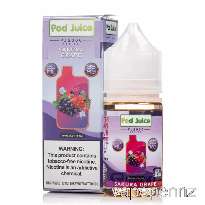 Sakura Grape - Pod Juice PJ5000 - 30mL 55mg VAPE NZ